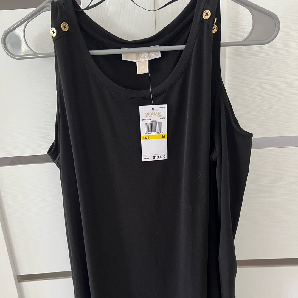 NWT Michael Kors long sleeve cold shoulder dress (hits at knee). Size medium.